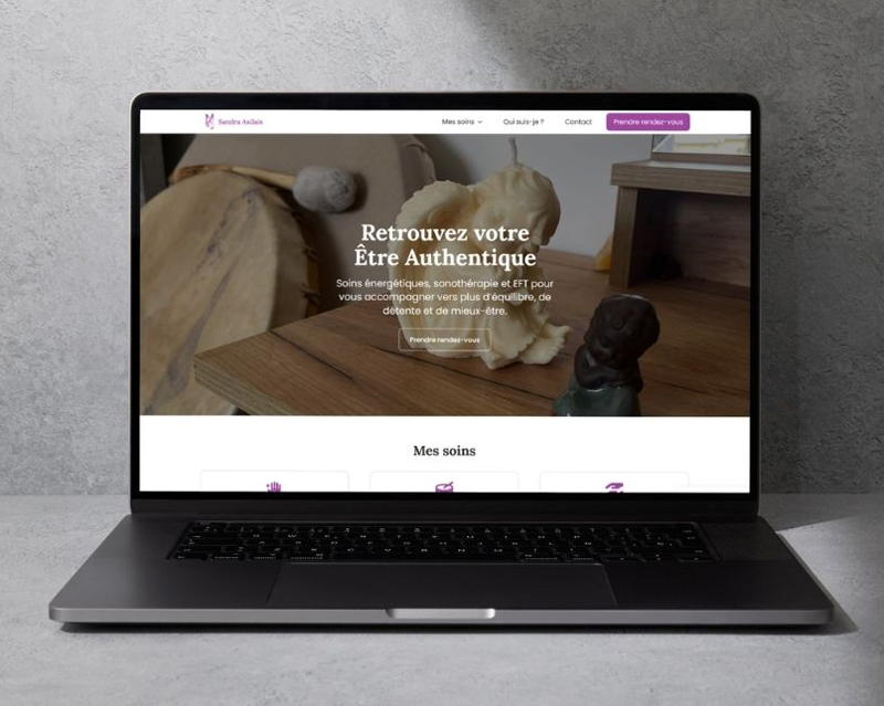 Mockup site vitrine sandra axilais