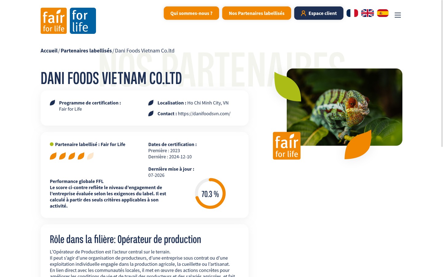 Fair for life partenaire