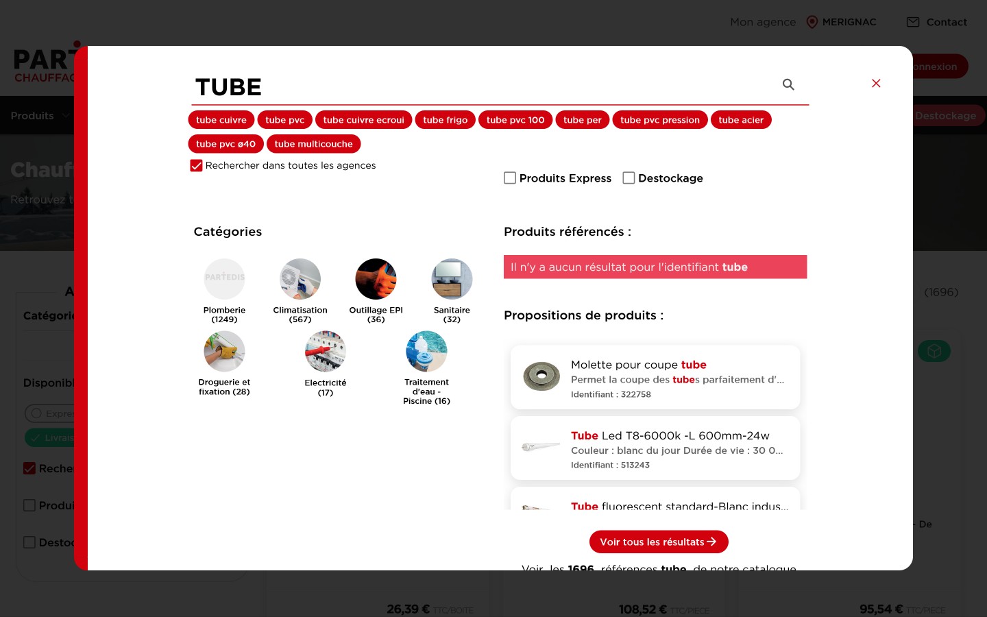 Partedis recherche